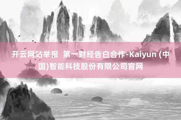 开云网站举报  第一财经告白合作-Kaiyun (中国)智能科技股份有限公司官网