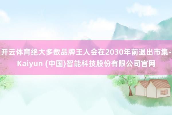 开云体育绝大多数品牌王人会在2030年前退出市集-Kaiyun (中国)智能科技股份有限公司官网
