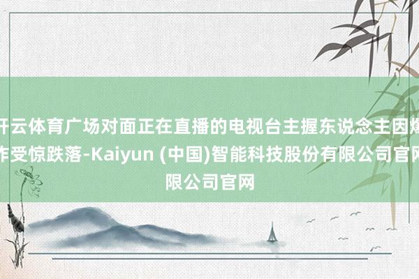开云体育广场对面正在直播的电视台主握东说念主因爆炸受惊跌落-Kaiyun (中国)智能科技股份有限公司官网