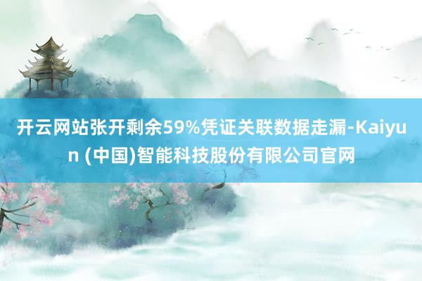 开云网站张开剩余59%凭证关联数据走漏-Kaiyun (中国)智能科技股份有限公司官网